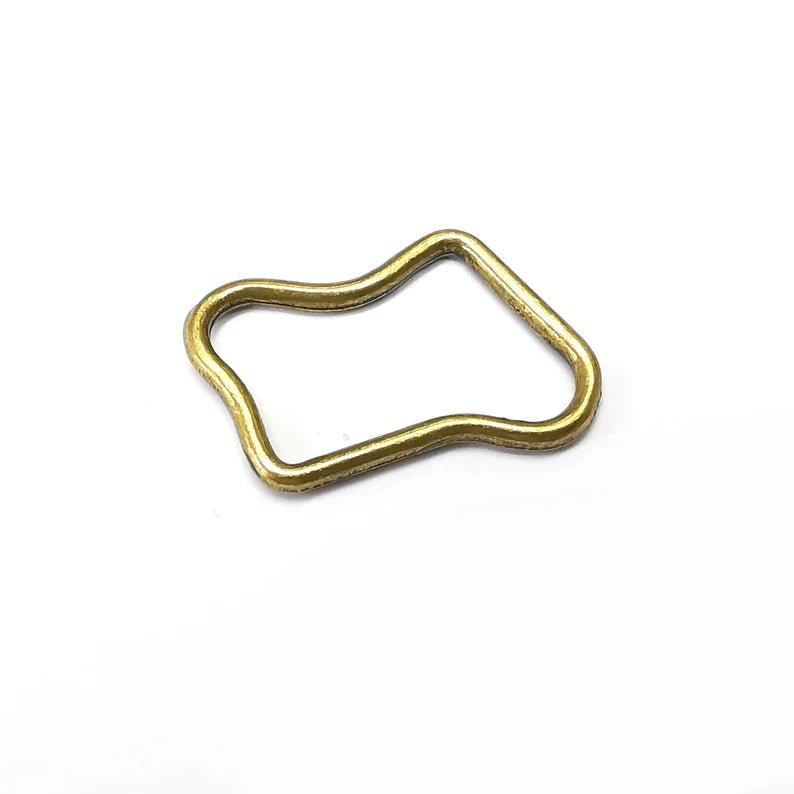 5 Frame Connector, Jewelry Parts, Bronze Bracelet Component, Antique Bronze Findings, Antique Bronze Plated Metal (29x18mm) G35169