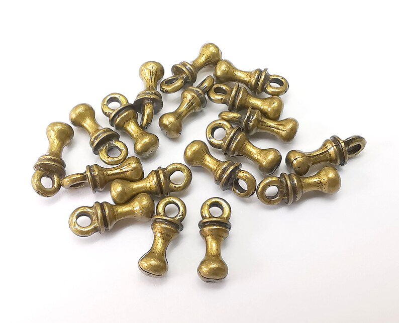 Bronze Dangle Charms, Boho Charms, Bracelet Charms, Earring Charms, Bronze Pendant, Necklace Parts, Antique Bronze Plated 12x4mm G35382