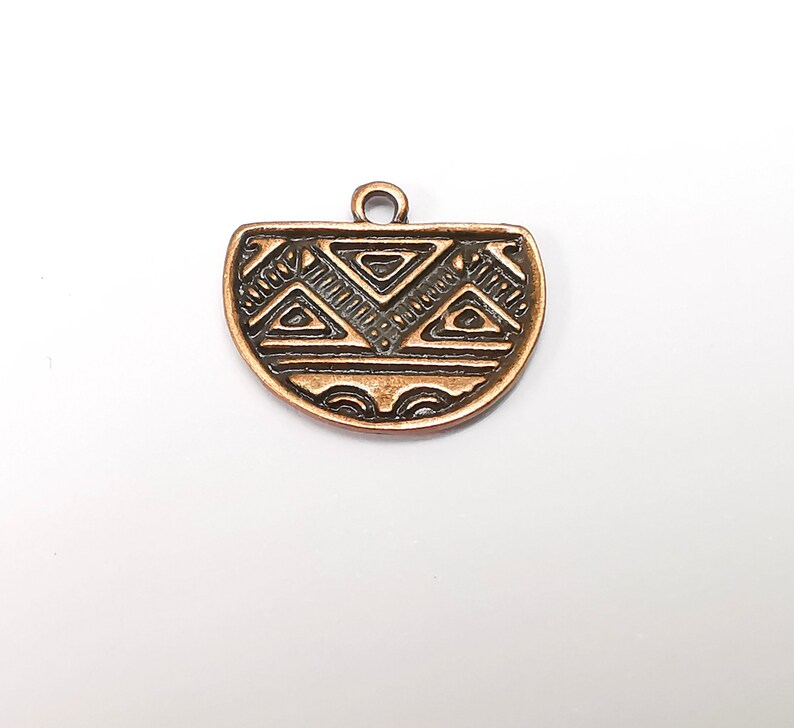 Copper Charms, Boho Charms, Frame Dangle Charm Earring Charms, Rustic Charms, Necklace Parts, Antique Copper Plated (20x17mm) G35217