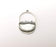 2 Silver Charms Blank, Earring Charms Base, Cabochon Bezel, inlay Mounting, Resin Necklace, Antique Silver Plated Brass 14mm blank G35484