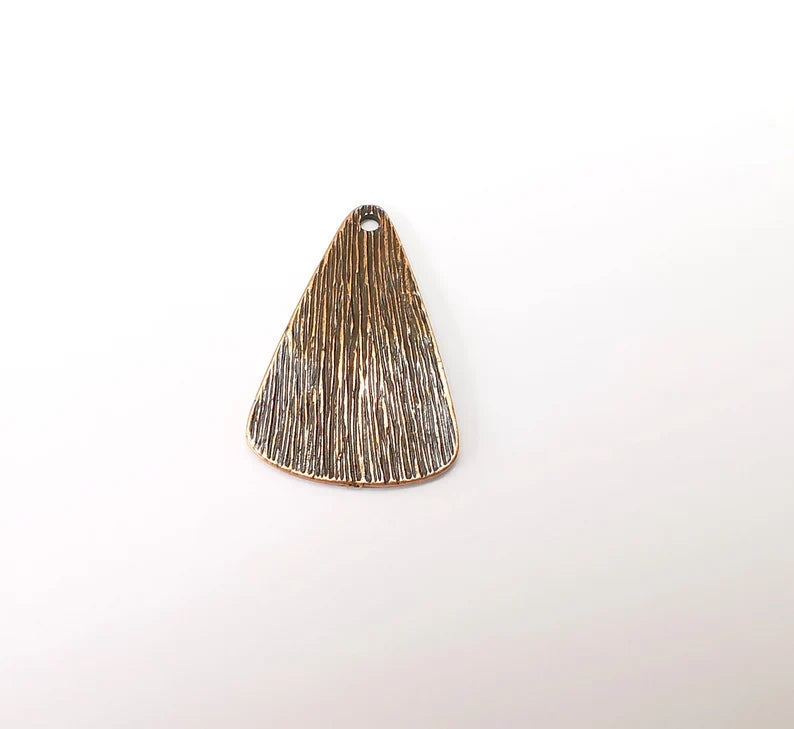 2 Copper Charms, Boho Charms, Dangle Charms, Earring Charms, Rustic Charms, Necklace Parts, Antique Copper Plated 32x21mm G35340