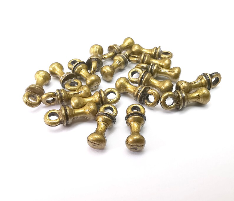 Bronze Dangle Charms, Boho Charms, Bracelet Charms, Earring Charms, Bronze Pendant, Necklace Parts, Antique Bronze Plated 12x4mm G35382