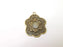 Large Flower Pendant , Ethnic Pendant, Rustic Pendant, Earring Pendant, Bronze Pendant, Necklace Parts, Antique Bronze Plated 68x53mm G35387