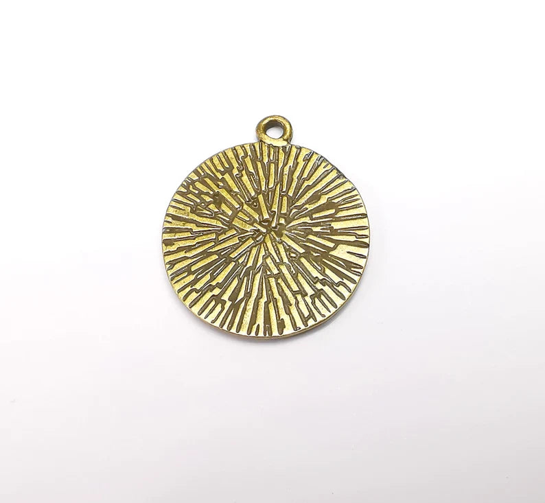 Bronze Pendant, Bronze Charms, Earring Charms, Dangle Pendant, Locket Pendant, Necklace Pendant, Antique Bronze Plated Metal 39x33mm G35394