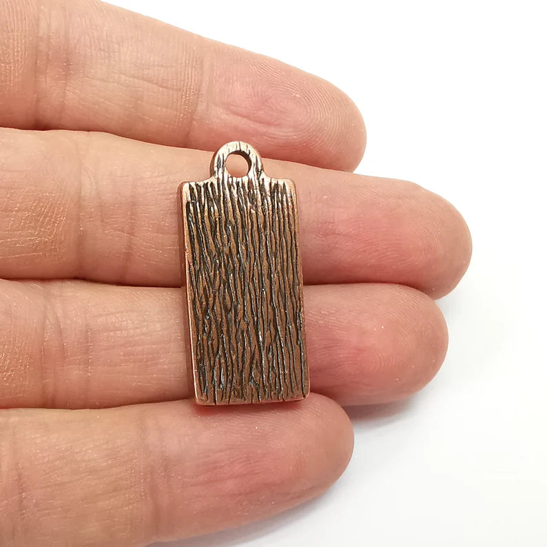 Copper Pendant Blank, Cabochon Bezel, Locket Pendant Base, inlay Mountings, Resin Necklace, Antique Copper Plated (25x12 mm blank) G35491