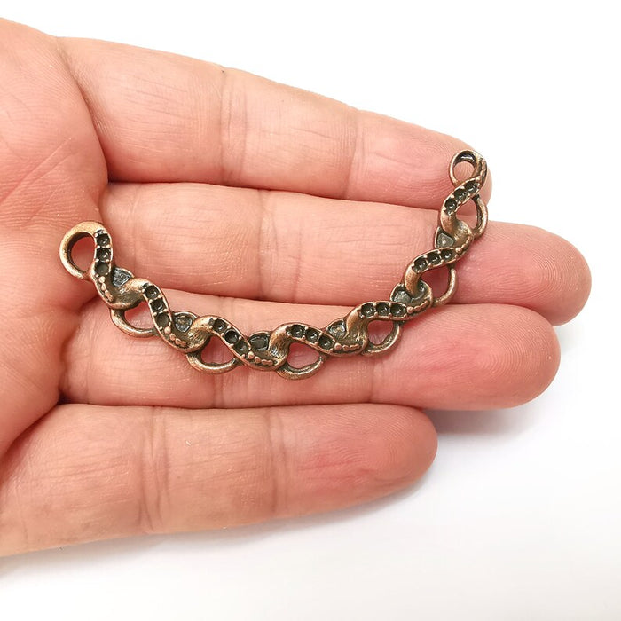 Copper Connector, Necklace Parts, Collar Jewelry Parts, Pendant Component, Antique Copper Finding, Antique Copper Plated (70mm) G35611