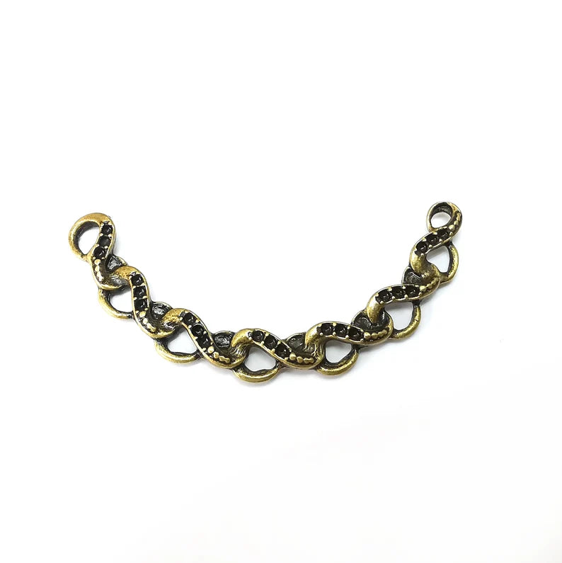Bronze Connector, Necklace Parts, Collar Jewelry Parts, Pendant Component, Antique Bronze Finding, Antique Bronze Plated (70mm) G35634