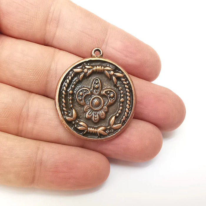 Copper Charms, Boho Charms, Dangle Charms, Earring Charms, Rustic Charms, Necklace Parts, Antique Copper Plated 30x23mm G35353 (Copy)