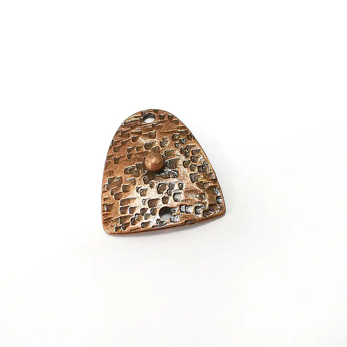 2 Two Hole Connector, Copper Jewelry Parts, Copper Bracelet Component, Antique Copper Finding, Antique Copper Plated Metal (26x23mm) G35570