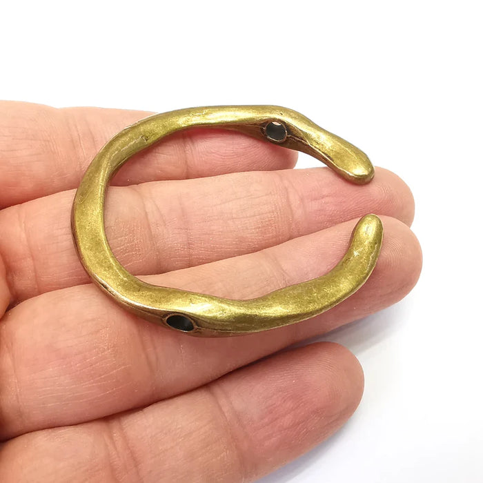 Bronze Connector, Necklace Parts, Jewelry Parts, Pendant Component, Antique Bronze Finding, Antique Bronze Plated (60mm) G35771