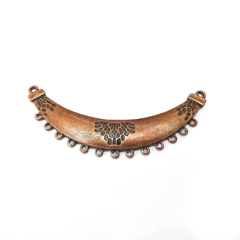 Copper Connector, Necklace Parts, Collar Jewelry Parts, Pendant Component, Antique Copper Finding, Antique Copper Plated (91mm) G35655