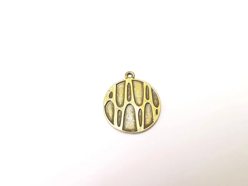 Bronze Pendant, Bronze Charms, Earring Charms, Dangle Pendant, Locket Pendant, Necklace Pendant, Antique Bronze Plated Metal 39x32mm G35686