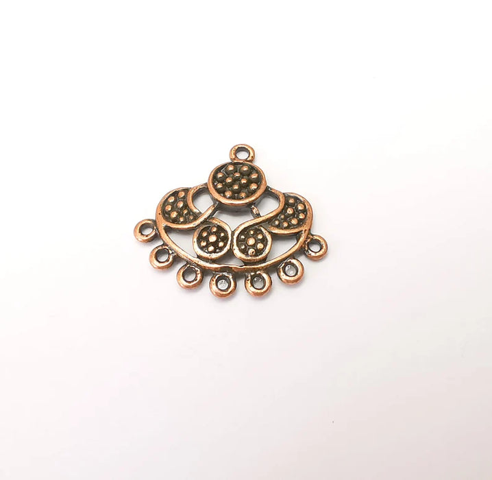 Copper Connector Charms, Boho Charm, Rustic Charm, Earring Charm, Copper Pendant, Necklace Parts, Antique Copper Plated 31x28mm G35704