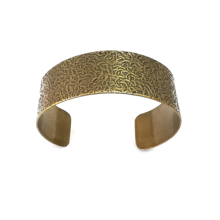 Branch Bracelet, Cuff Blank, Bangle Base, Antique Bronze Plated Brass, Adjustable Bracelet (25mm) G35740