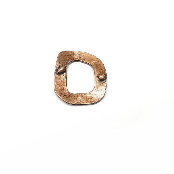 2 Frame Charms, Frame Connector , Geometric Charms Jewelry Parts, Bracelet Component, Antique Copper Plated Metal Finding (26x22mm) G35939
