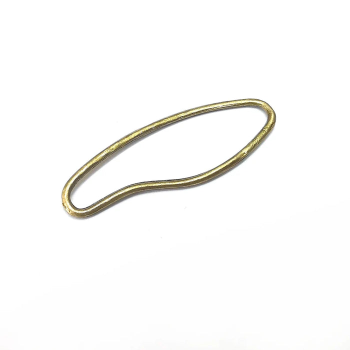 5 Oval Frame Connector Charms, Jewelry Parts, Bracelet Component, Antique Bronze Plated Metal Finding (42x14mm) G36017