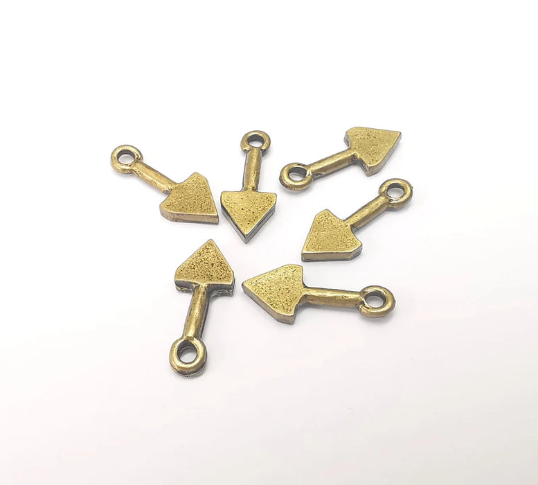 10 Bronze Triangle Charms, Boho Charms, Dangle Charms, Earring Charms, Bronze Pendant, Necklace Parts, Antique Bronze Plated 19x7mm G36021