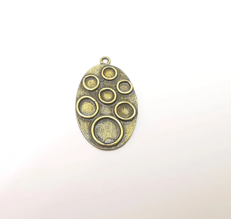 Bronze Dangle Charms, Boho Charms, Rustic Charms, Earring Charms, Bronze Pendant, Necklace Parts, Antique Bronze Plated 36x21mm G35849