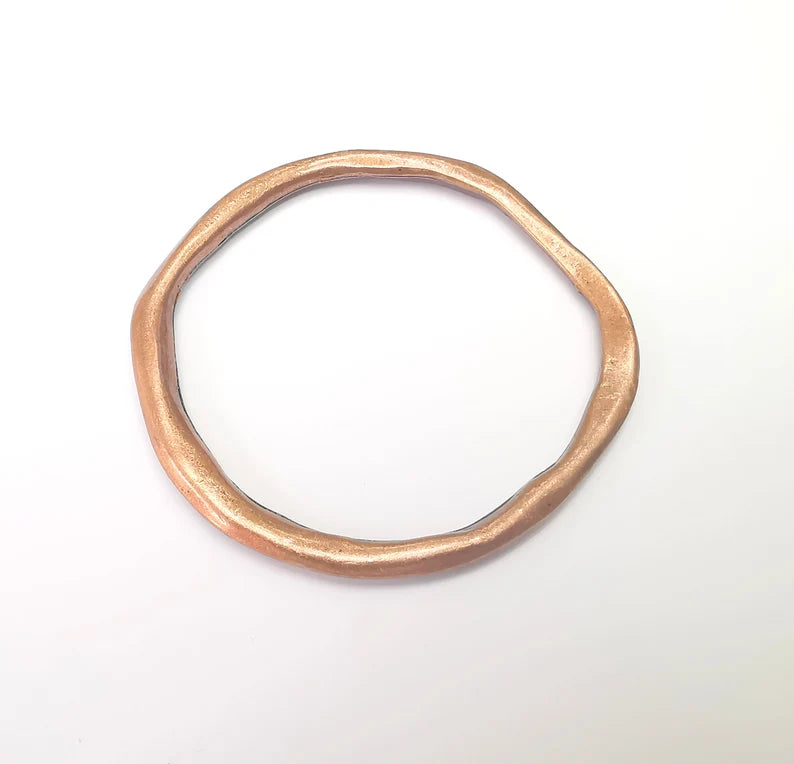 Organic Shape Large Circle Findings Connector Antique Copper Plated (72mm) G35993