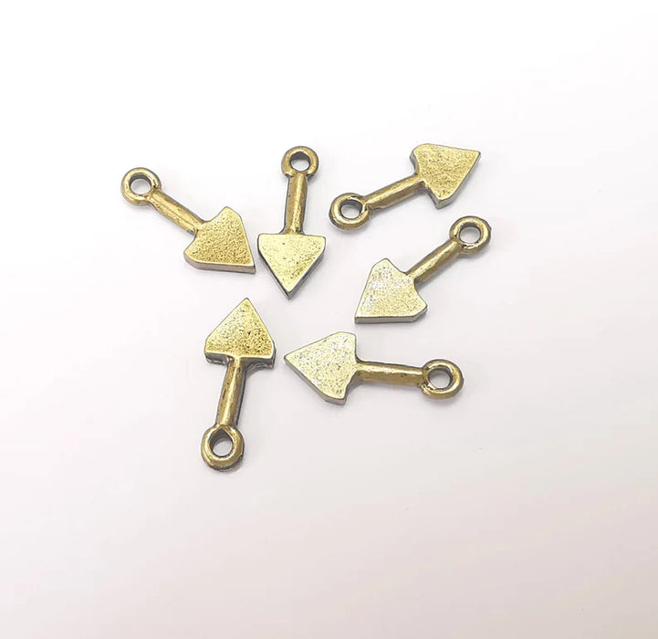 10 Bronze Triangle Charms, Boho Charms, Dangle Charms, Earring Charms, Bronze Pendant, Necklace Parts, Antique Bronze Plated 19x7mm G36021