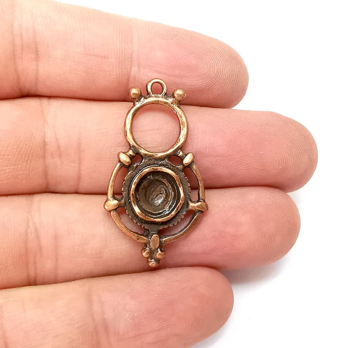 Copper Charms, Boho Charms, Dangle Charms, Earring Charms, Rustic Charms, Necklace Parts, Antique Copper Plated 37x20mm G36141