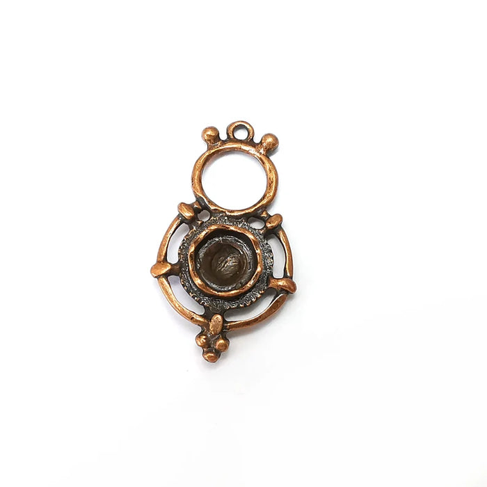 Copper Charms, Boho Charms, Dangle Charms, Earring Charms, Rustic Charms, Necklace Parts, Antique Copper Plated 37x20mm G36141
