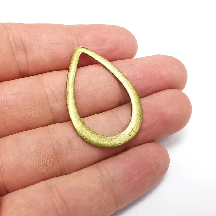 2 Bronze Drop Charms, Boho Charms, Rustic Charms, Earring Findings , Bronze Pendant, Necklace Parts, Antique Bronze Plated 40x27mm G36216