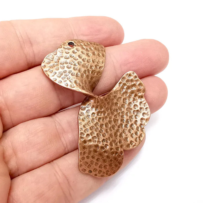 Copper Charms, Boho Charms, Rustic Charms, Earring Charms, Copper Pendant, Necklace Parts, Antique Copper Plated 58x37mm G36341