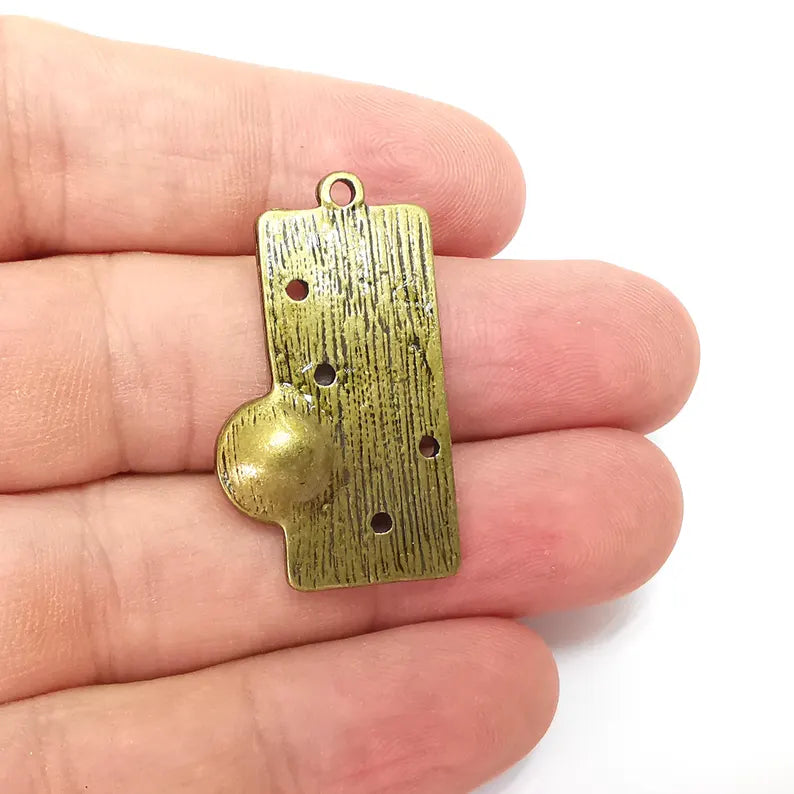 Bronze Round Charms Blank, Charms Base, Cabochon Bezel, inlay Mounting, Resin Necklace, Antique Bronze Plated 10mm blank G36381