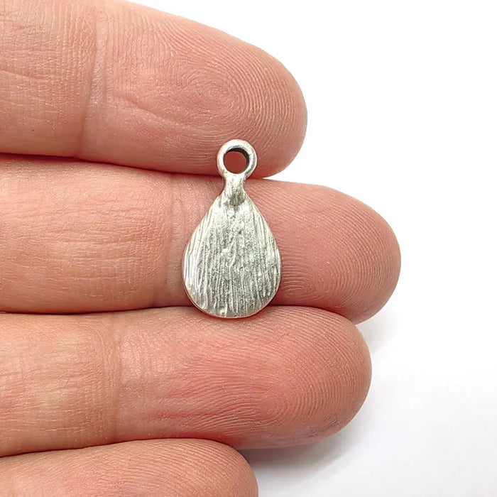 5 Silver Dandelion Charms, Drop Charms, Rustic Charms, Earring Charms, Silver Pendant, Necklace Parts, Antique Silver Plated 20x11mm G36536