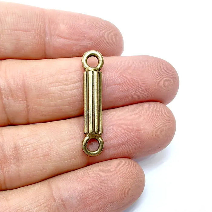 5 Bar Bronze Connector, Charms, Both Side Same, Dangle Earring Charms, Bronze Pendant, Necklace Parts Antique Bronze Plated 31x6mm G36548