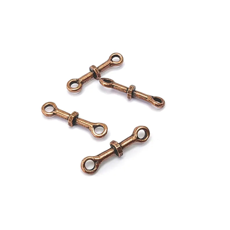 10 Bar Copper Connector, Charms, Dangle Earring Charms, Copper Pendant, Necklace Parts Antique Copper Plated 23x5mm G36554