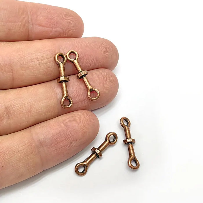 Bar Copper Connector, Charms, Dangle Earring Charms, Copper Pendant, Necklace Parts Antique Copper Plated 23x5mm G36554