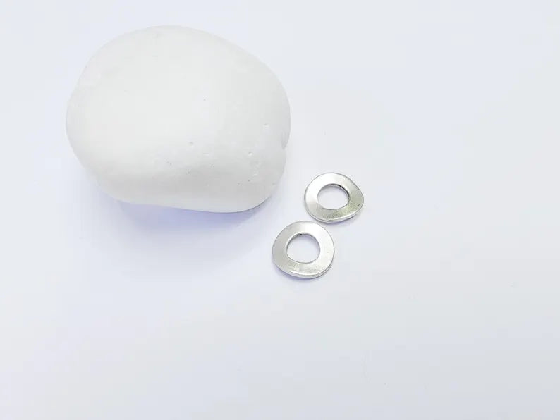 10 Round Circular Curved Connector, Minimalist Jewelry Component for DIY Jewelry Parts, Antique Silver Plated Findings (13mm) G36740