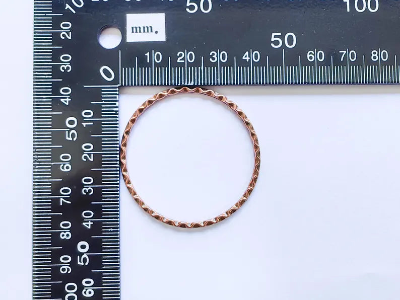 4 Copper Circle Connector Antique Copper Plated Connector Findings (43mm) G36897