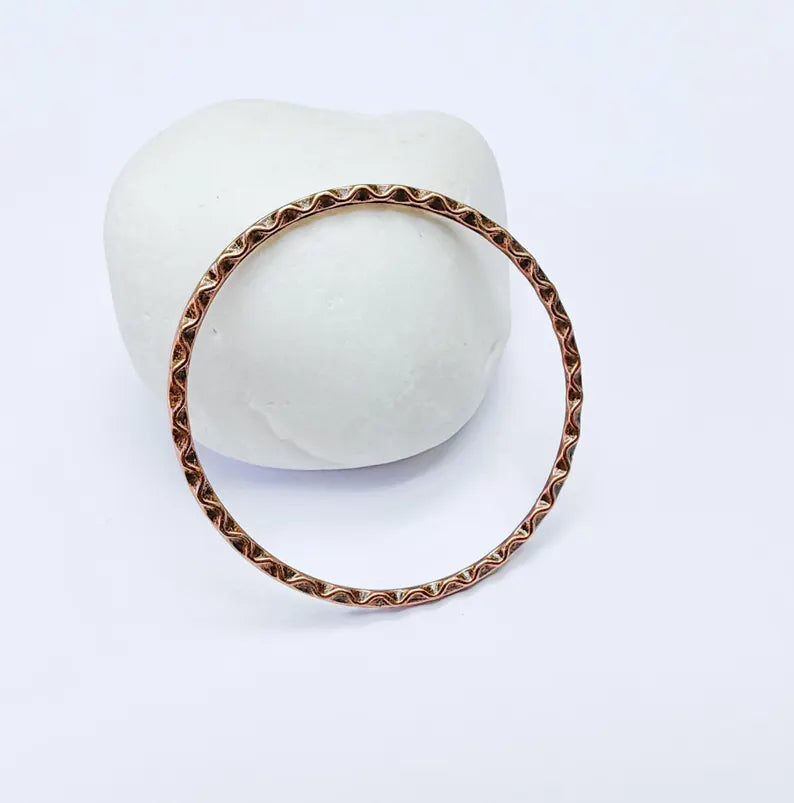 4 Copper Circle Connector Antique Copper Plated Connector Findings (43mm) G36897