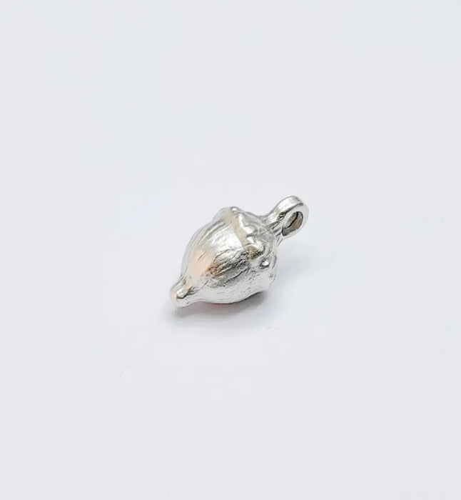 2 Acorn Charms, Small Woodland Nature Pendants for DIY Jewelry Making, Rustic Fall Beads, Nut Charms Antique Silver Plated Zamac 16x8mm G37009