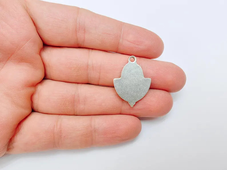 Silver Charms Blank Resin Bezel Mounting Cabochon Base Setting Antique Silver Plated Charms (14x10mm Blank) G37045