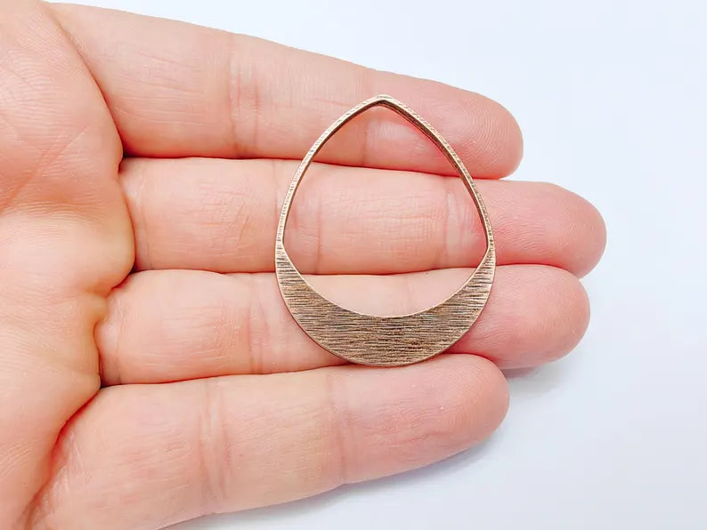 Drop Charms, Antique Copper Plated Charms (42x34mm) G37112