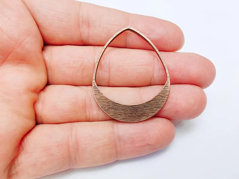 Drop Charms, Antique Copper Plated Charms (42x34mm) G37112