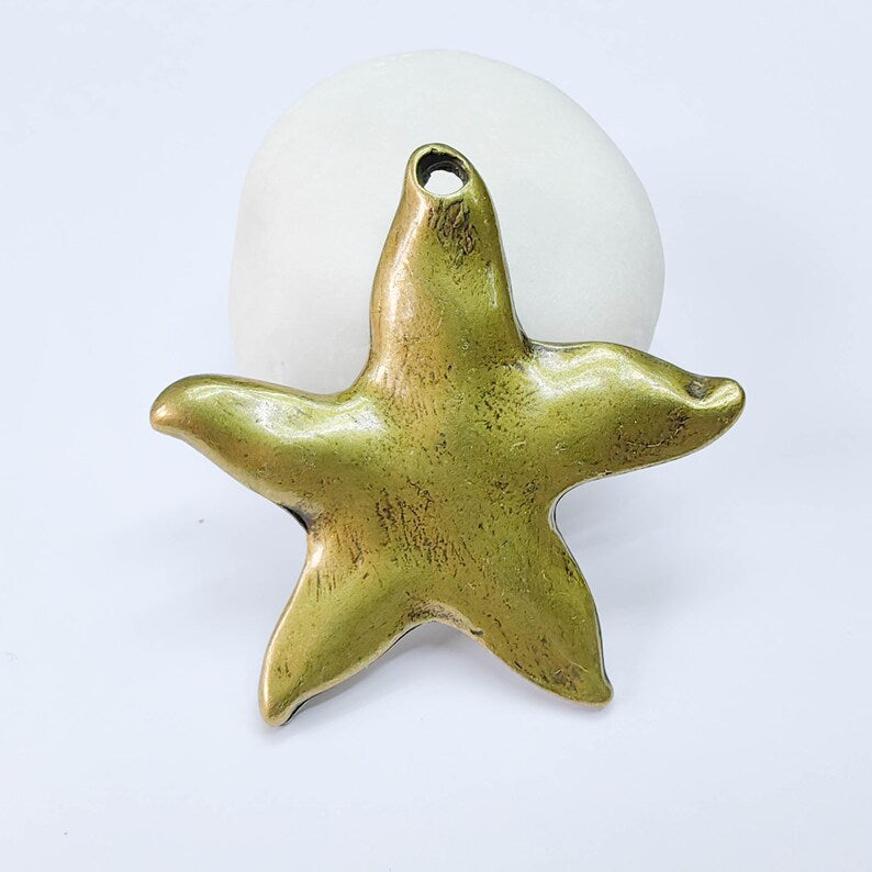 Starfish Charms Antique Bronze Plated Charms (55x55mm) G37646