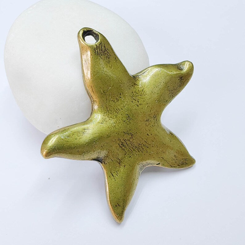Starfish Charms Antique Bronze Plated Charms (55x55mm) G37646
