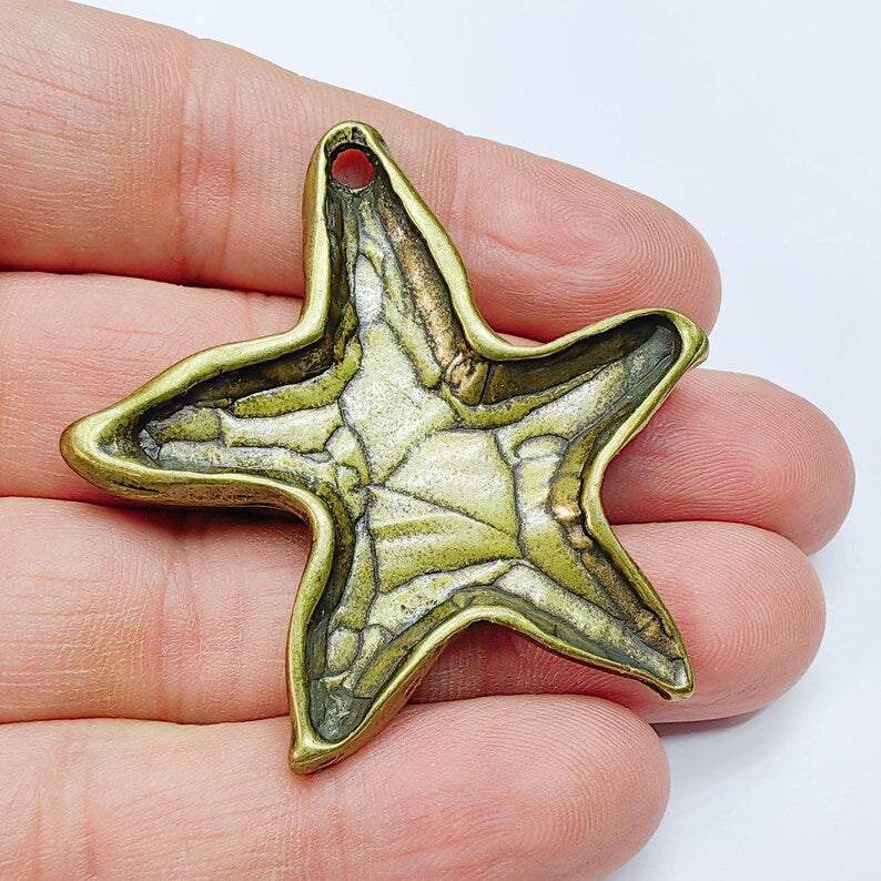 Starfish Charms Antique Bronze Plated Charms (55x55mm) G37646
