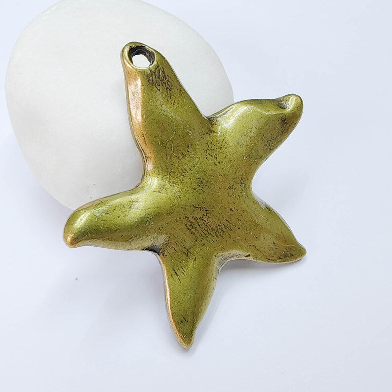 Starfish Charms Antique Bronze Plated Charms (55x55mm) G37646