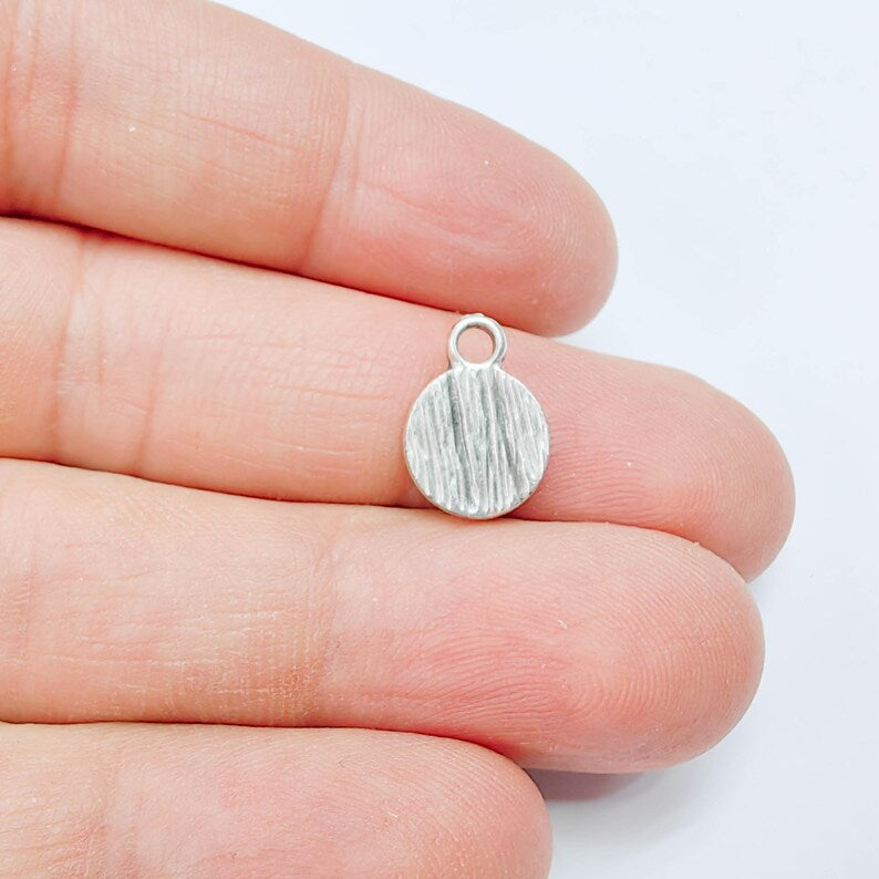 4 Round Bezel Pendant, 6mm Inner Size, Antique Silver Plated, Zamac Jewelry Finding, G37819