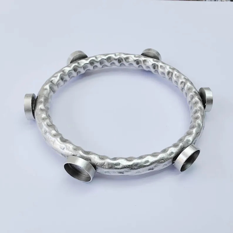 Bangle Bracelet Blank 12mm Bezel, Antique Silver Adjustable Look Bracelet Base, Jewelry Making, G37981