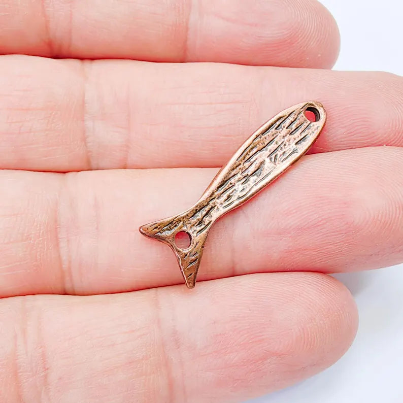 2 Minimal Bar Connector Charm, Slim Geometric Design, Rectangular Shape, Antique Copper Plated 32x7mm, G38029