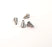 4 Sterling Silver Cone Findings 4 Pcs 925 Silver Findings (7x4mm) G30173