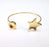 Adjustable Star Bracelet Base, Resin Cuff Blank, Cabochon Bezel, Mosaic Mounting, Dry flower Frame, Gold Plated Brass (10mm) G29889