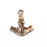 Anchor Pendant, Nautical Pendant, Hammered, Antique Copper Plated Metal (49x41mm) G35076